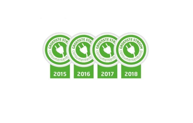 Voor het 4de jaar op rij zijn we de groenste energieleverancier!
