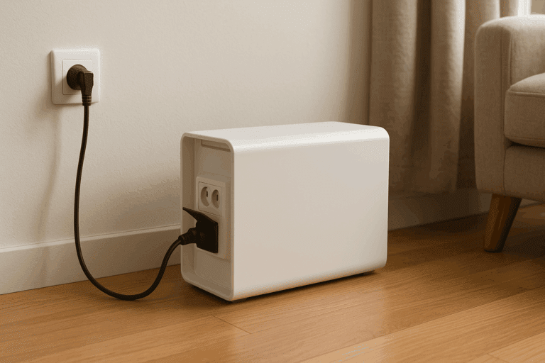 thuisbatterij met stekker
