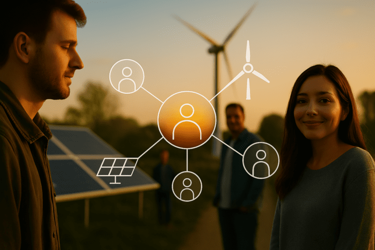 Energiegemeenschappen zijn een verbinding van rechtspersonen die elektriciteit met elkaar delen.